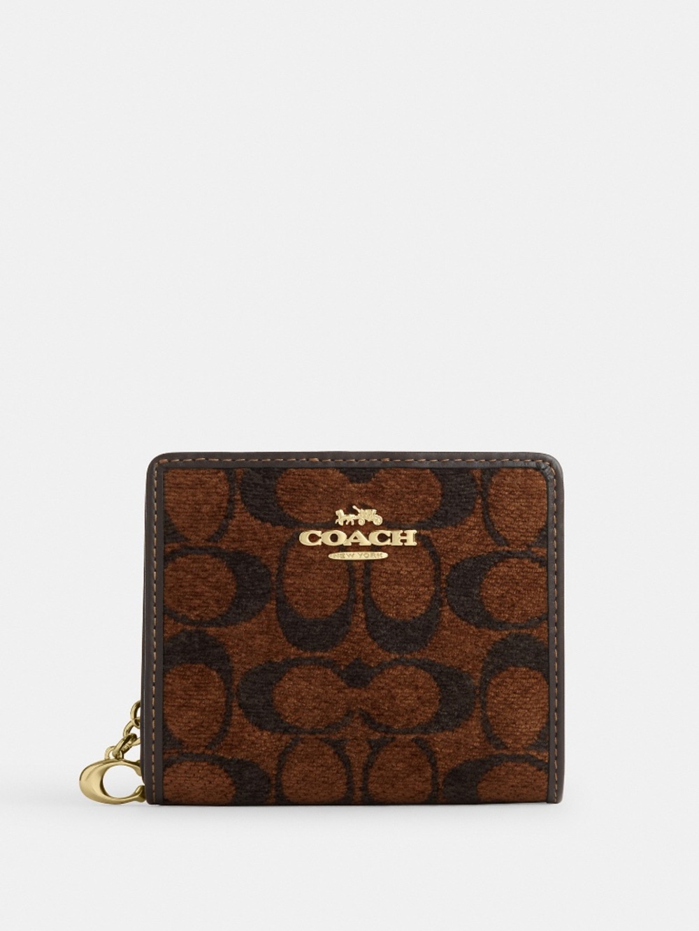 Coach Snap Wallet In Signature Chenille